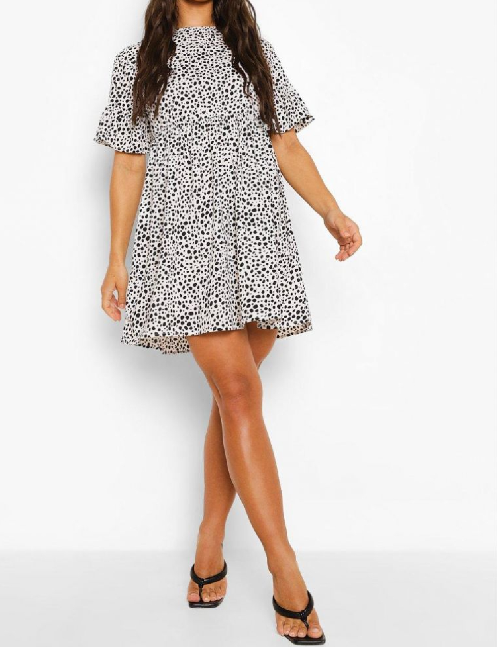 Rochie scurta Boohoo, alb - 1 | YEO