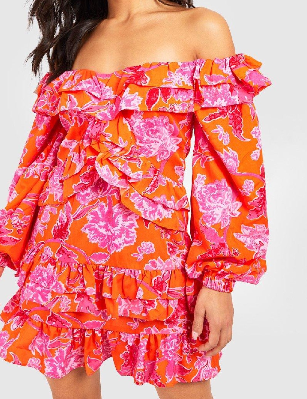 Rochie scurta Boohoo, floral print - 1 | YEO
