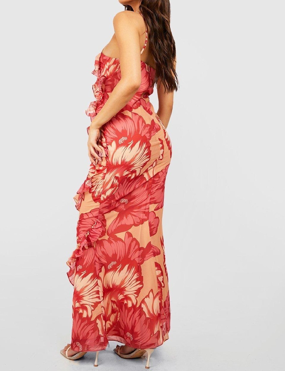 Rochie lunga Boohoo, floral - 1 | YEO