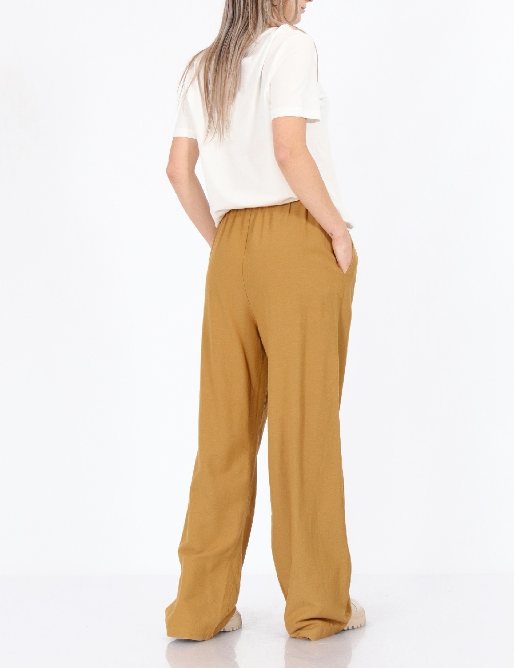Pantaloni Vila, maro - 1 | YEO