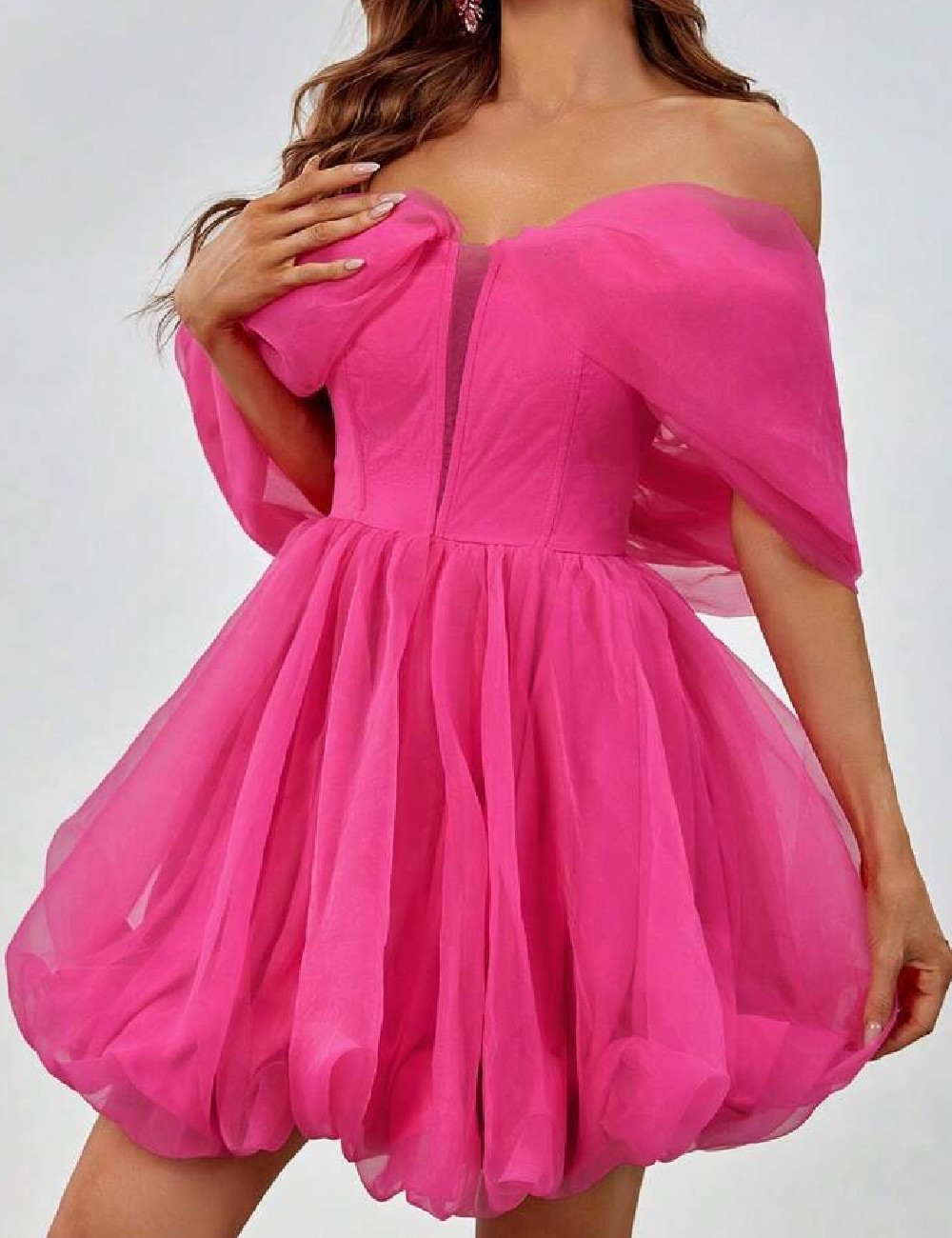Rochie scurta Faeriesty, roz - 1 | YEO