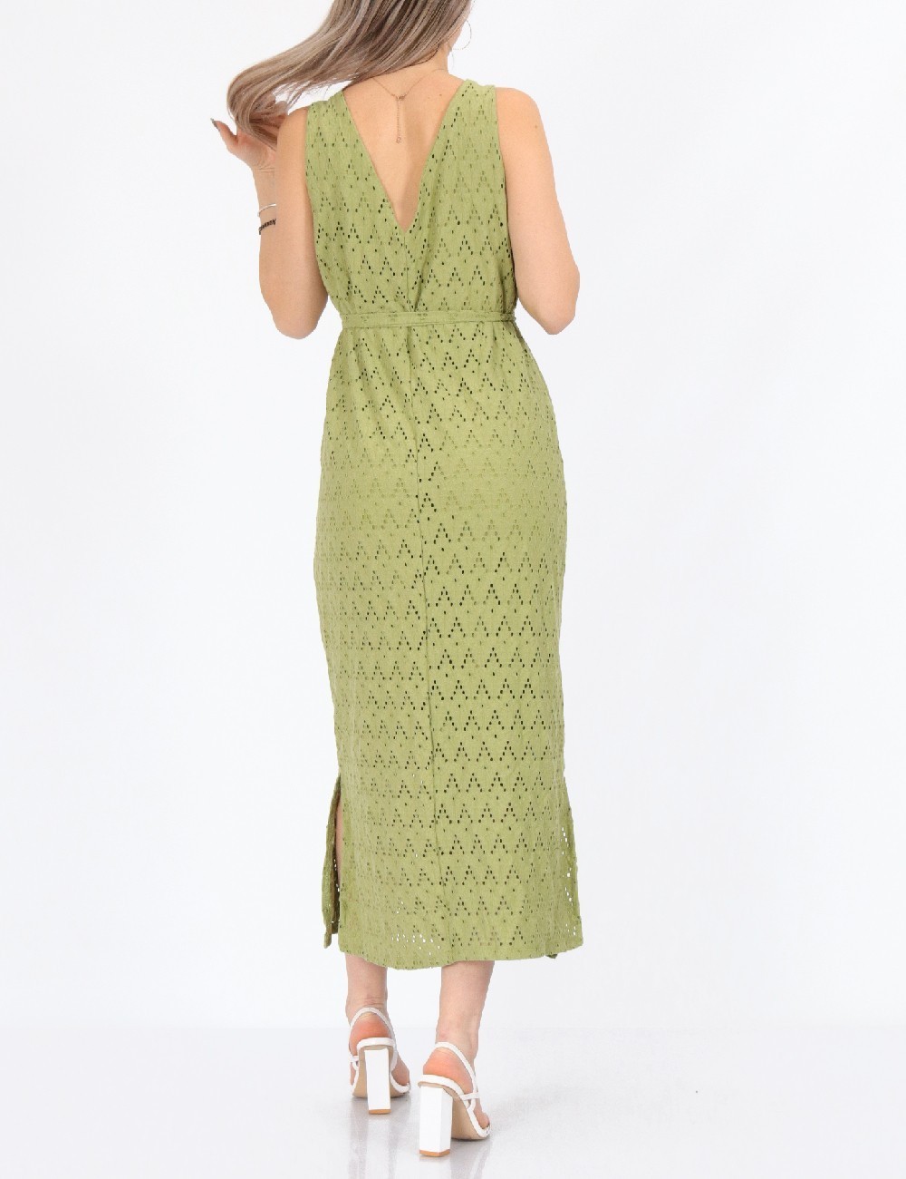 Rochie lunga Vila, verde - 1 | YEO