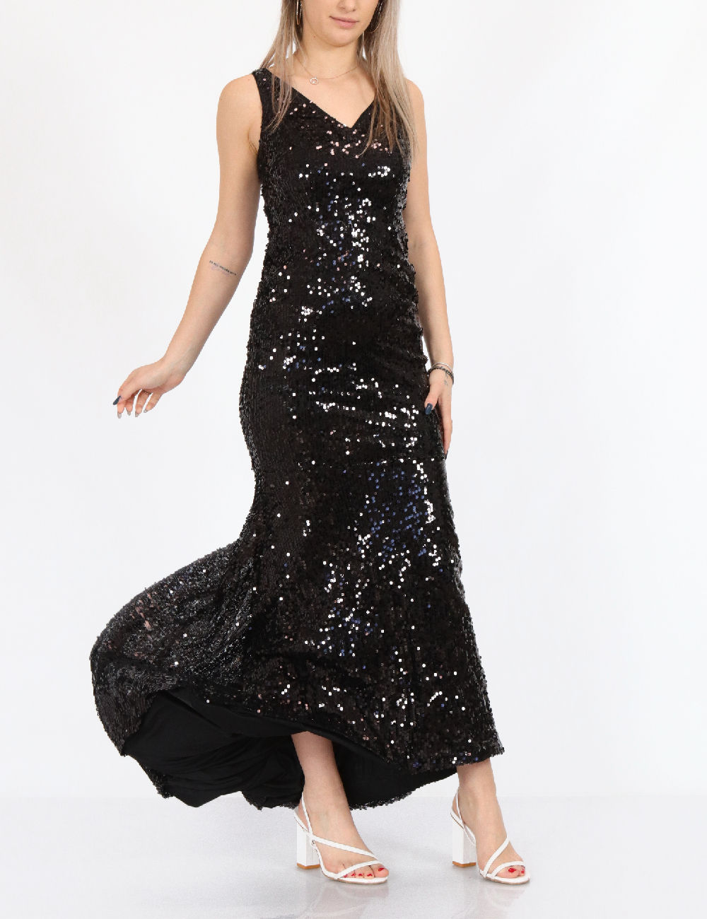 Rochie lunga MOTF, negru - 1 | YEO