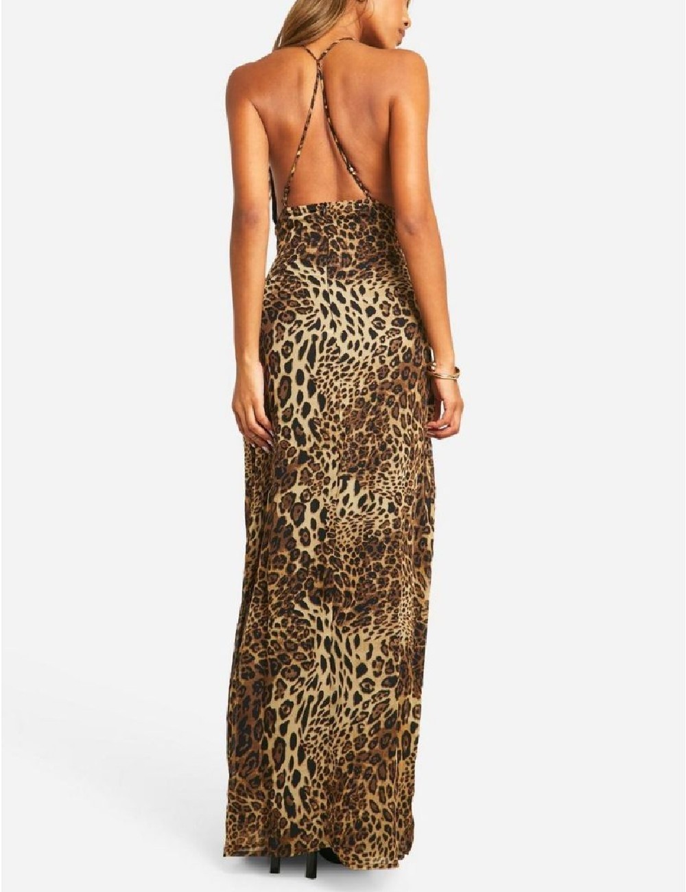 Rochie lunga Boohoo, animal print - 1 | YEO