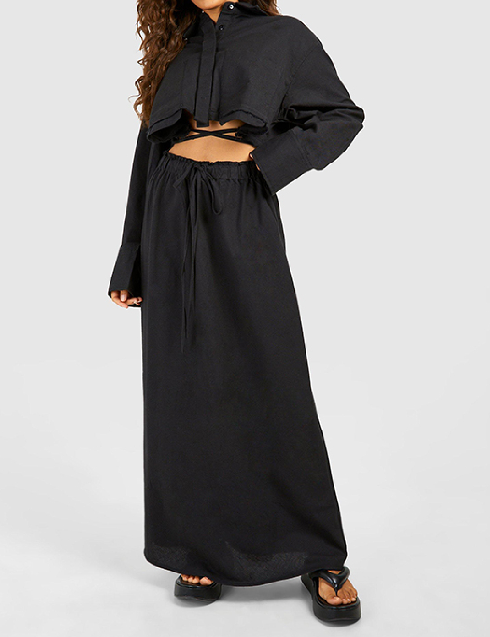 Fusta Boohoo, negru