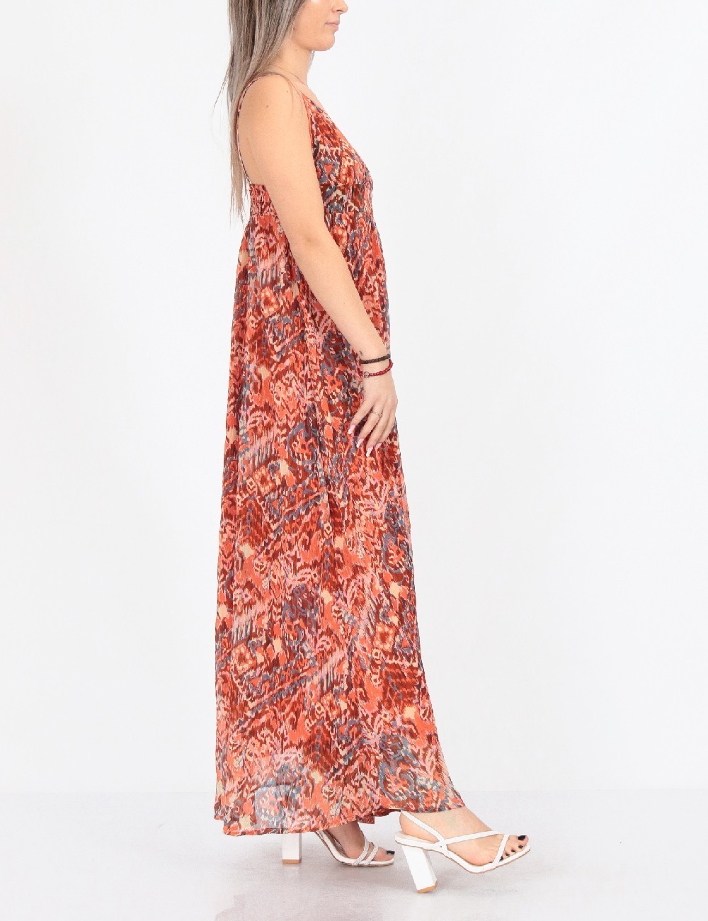 Rochie lunga Only, portocaliu - 1 | YEO