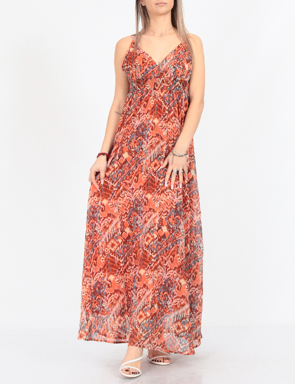 Rochie lunga Only, portocaliu