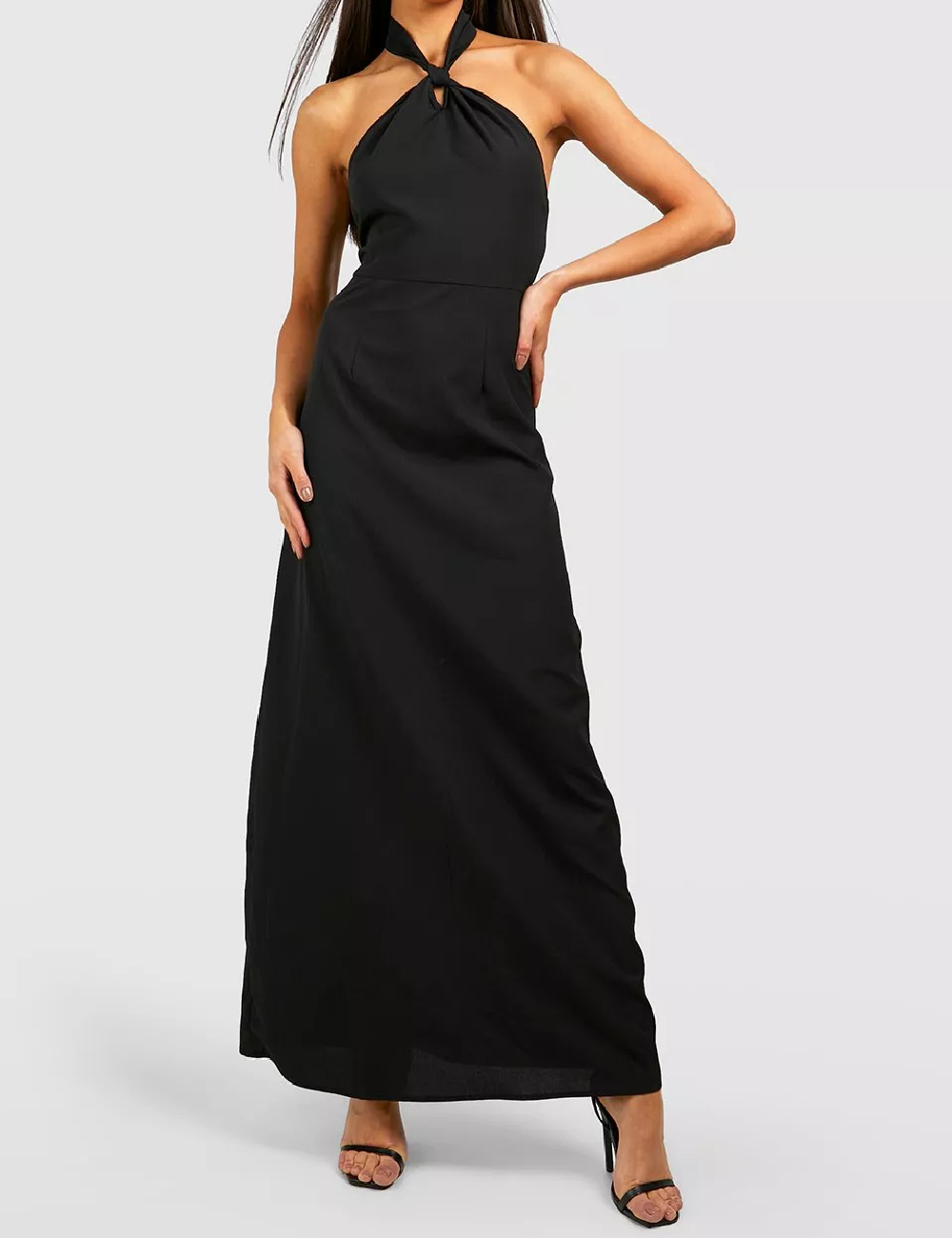 Rochie lunga Boohoo, negru