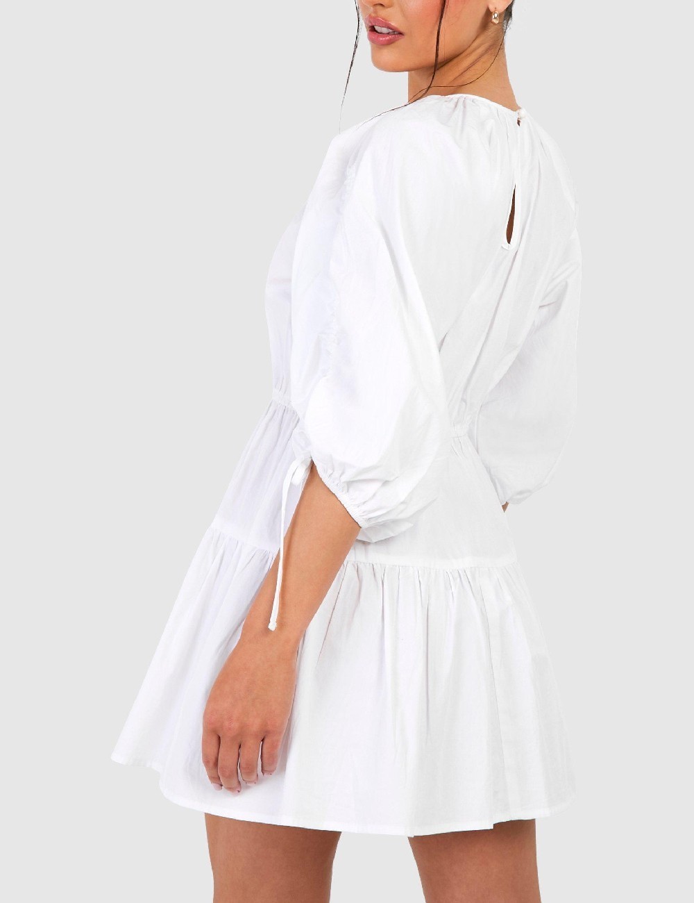 Rochie scurta Boohoo, alb - 1 | YEO