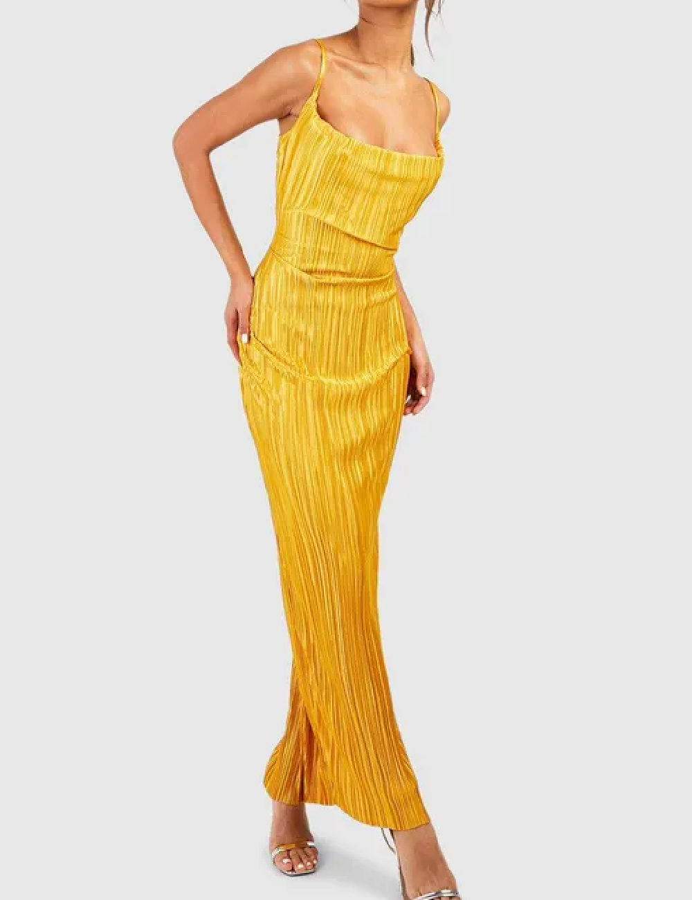 Rochie lunga Boohoo, galben