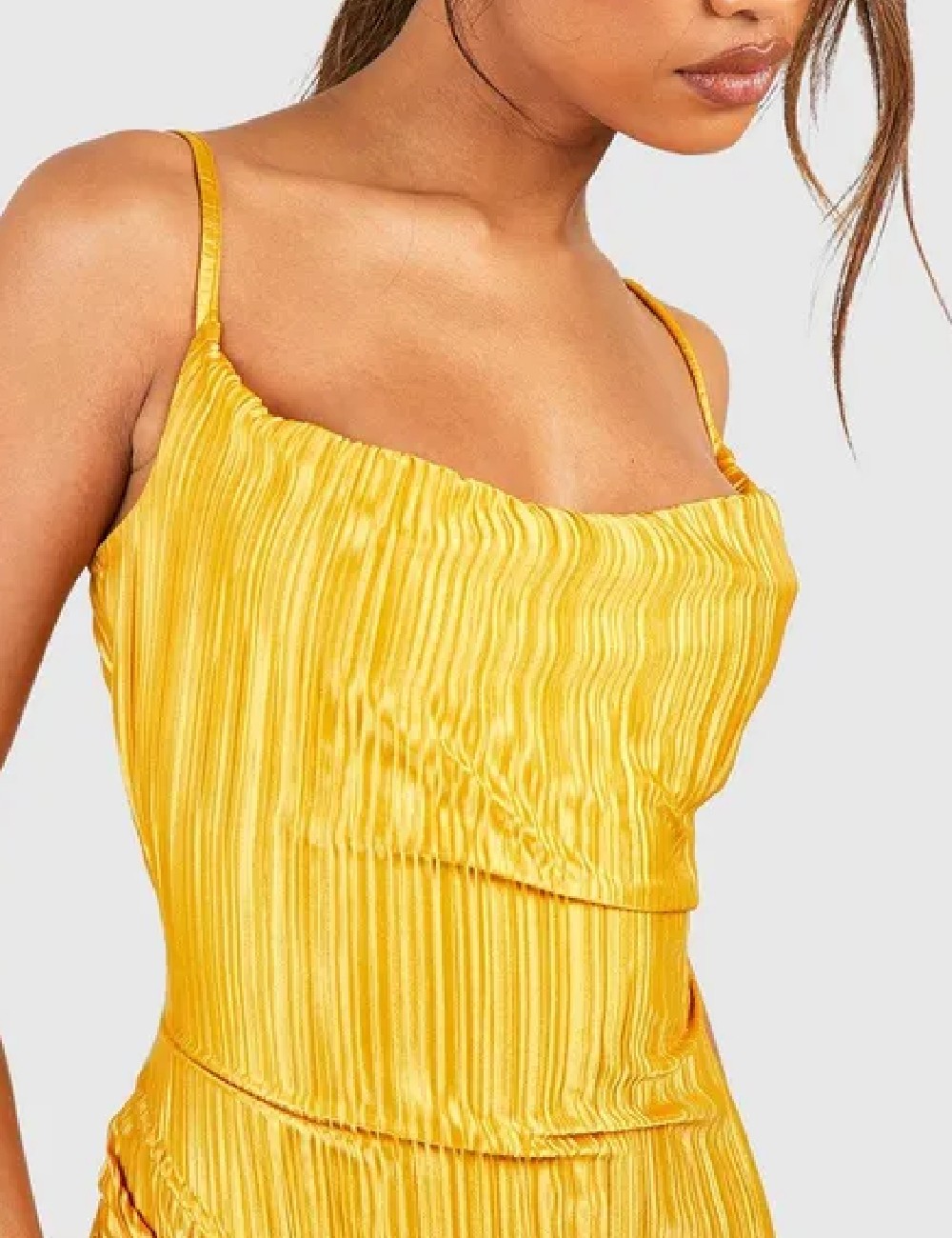 Rochie lunga Boohoo, galben - 1 | YEO