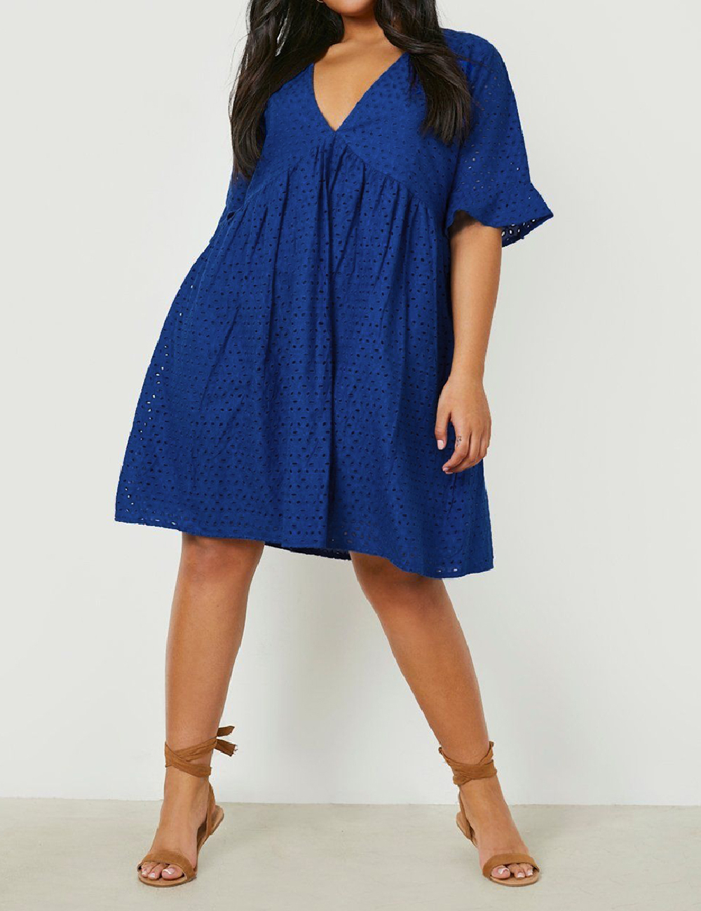 Rochie scurta Boohoo Plus Size, albastru