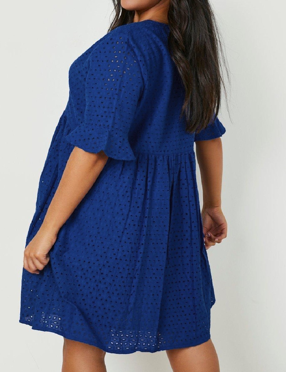 Rochie scurta Boohoo Plus Size, albastru - 1 | YEO