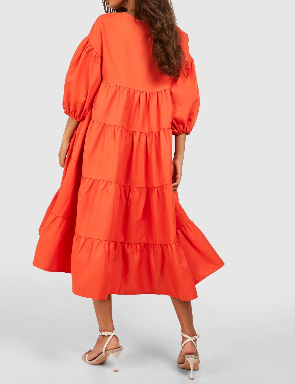 Rochie medie Boohoo, portocaliu - 1 | YEO