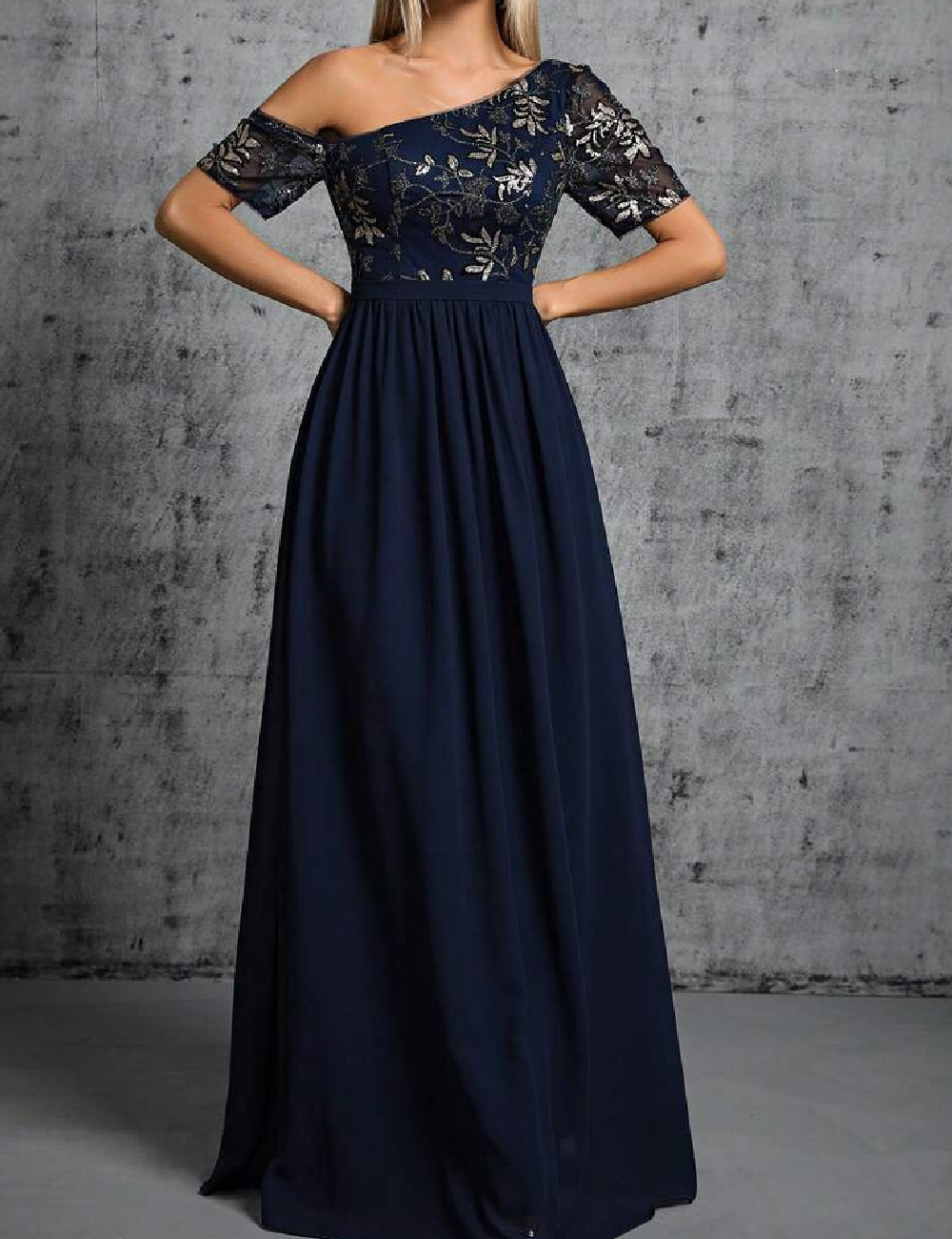 Rochie lunga Mgiacy, bleumarin