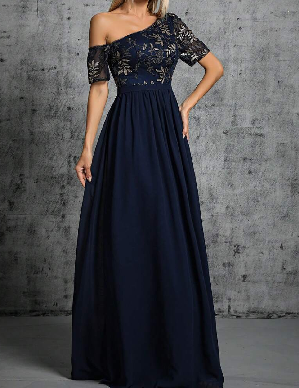 Rochie lunga Mgiacy, bleumarin - 1 | YEO