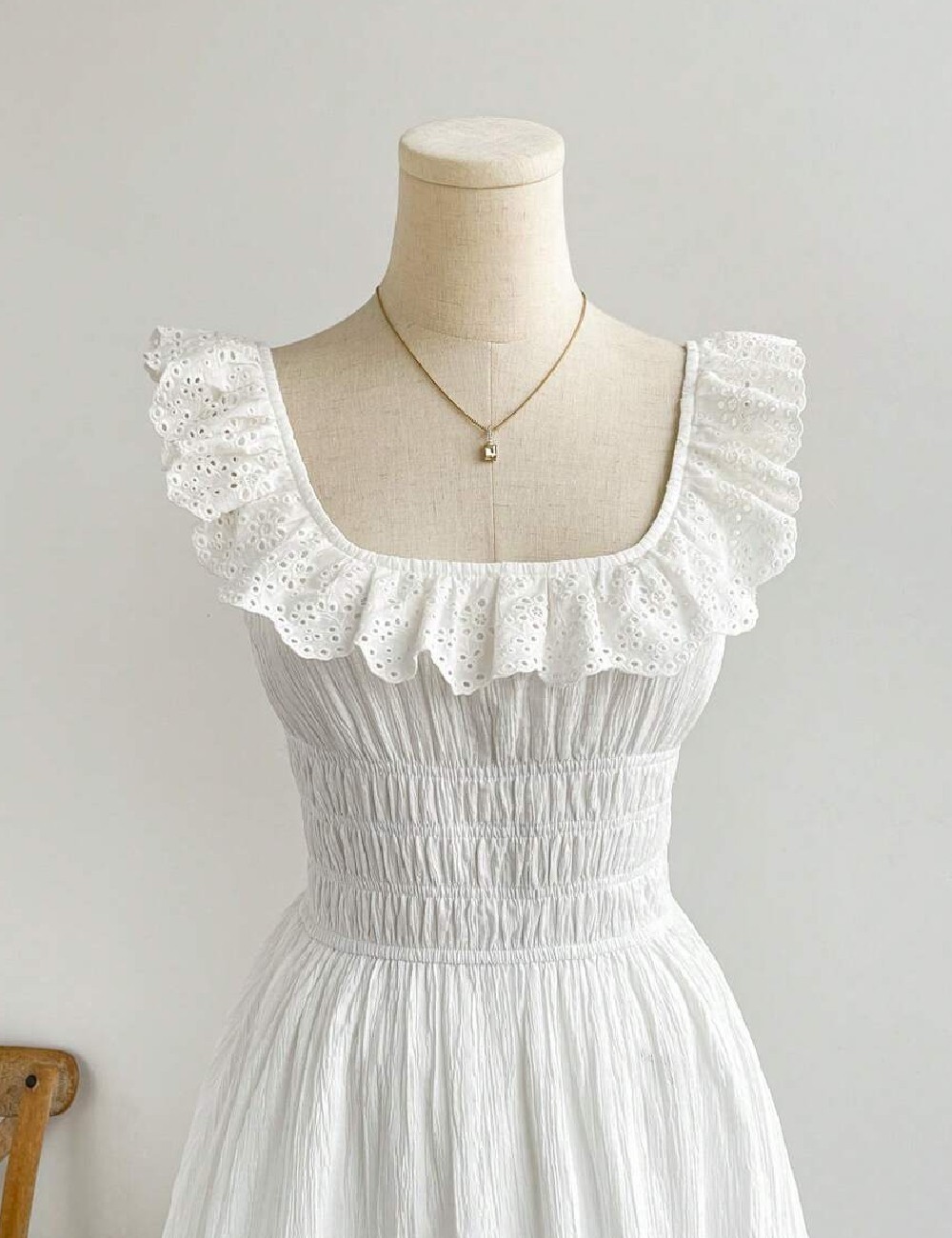 Rochie medie SHEIN, alb - 1 | YEO