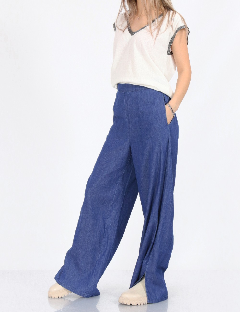 Pantaloni Only, albastru - 1 | YEO