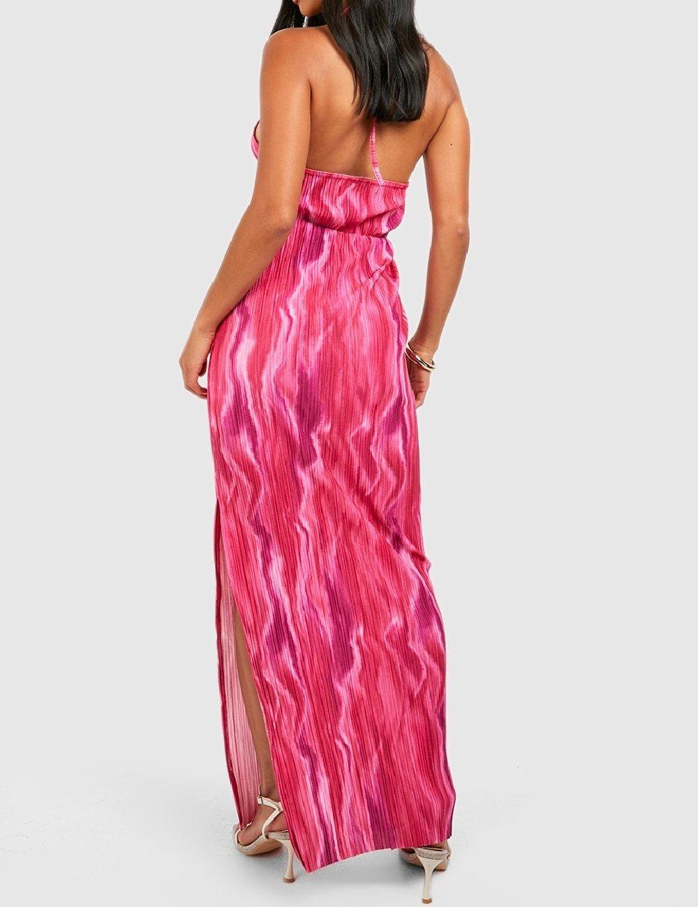 Rochie lunga Boohoo, roz - 1 | YEO