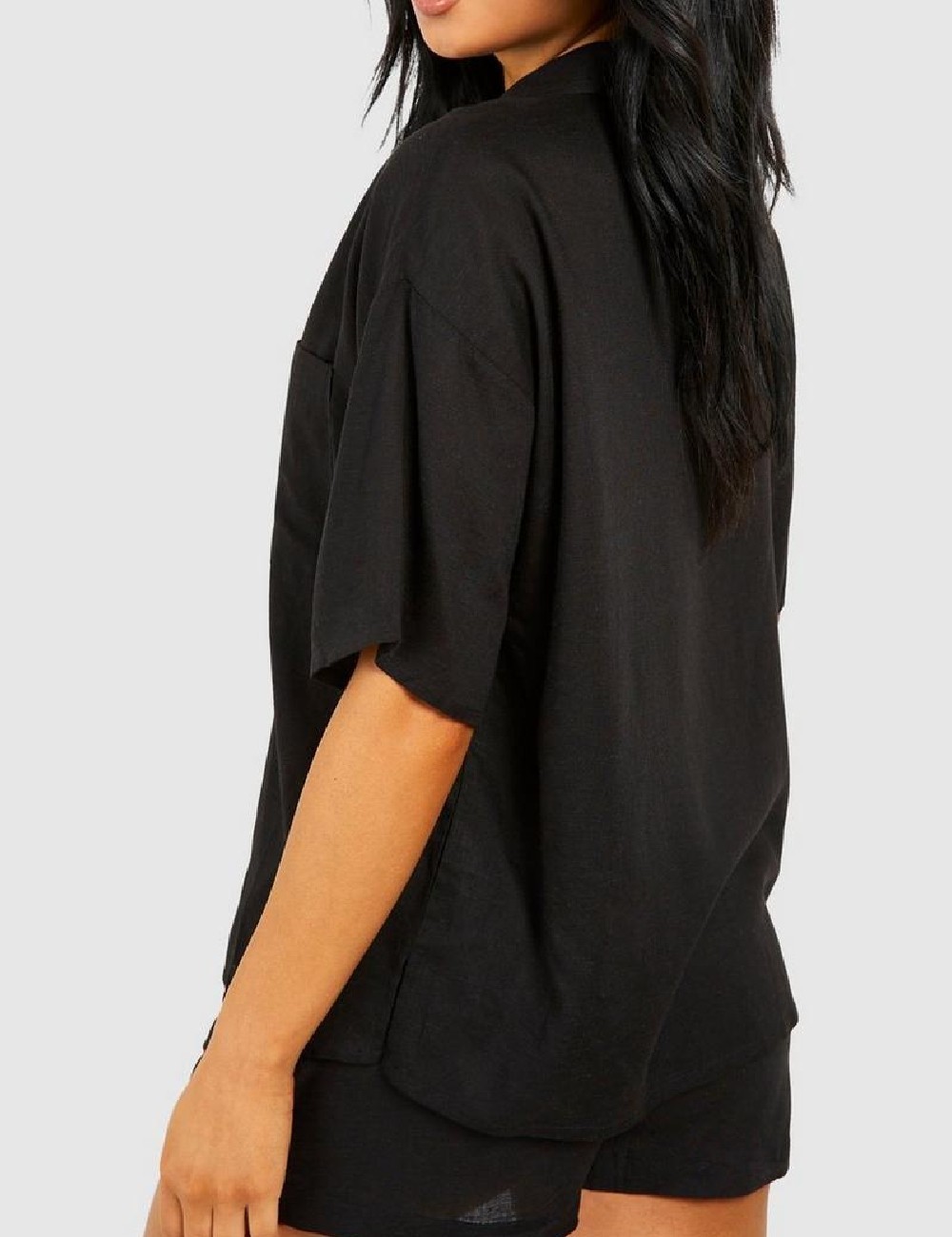Camasa Boohoo, negru - 1 | YEO