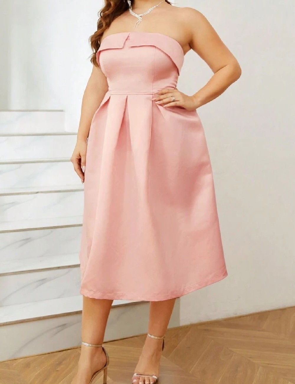 Rochie medie SHEIN CURVE, roz - 1 | YEO