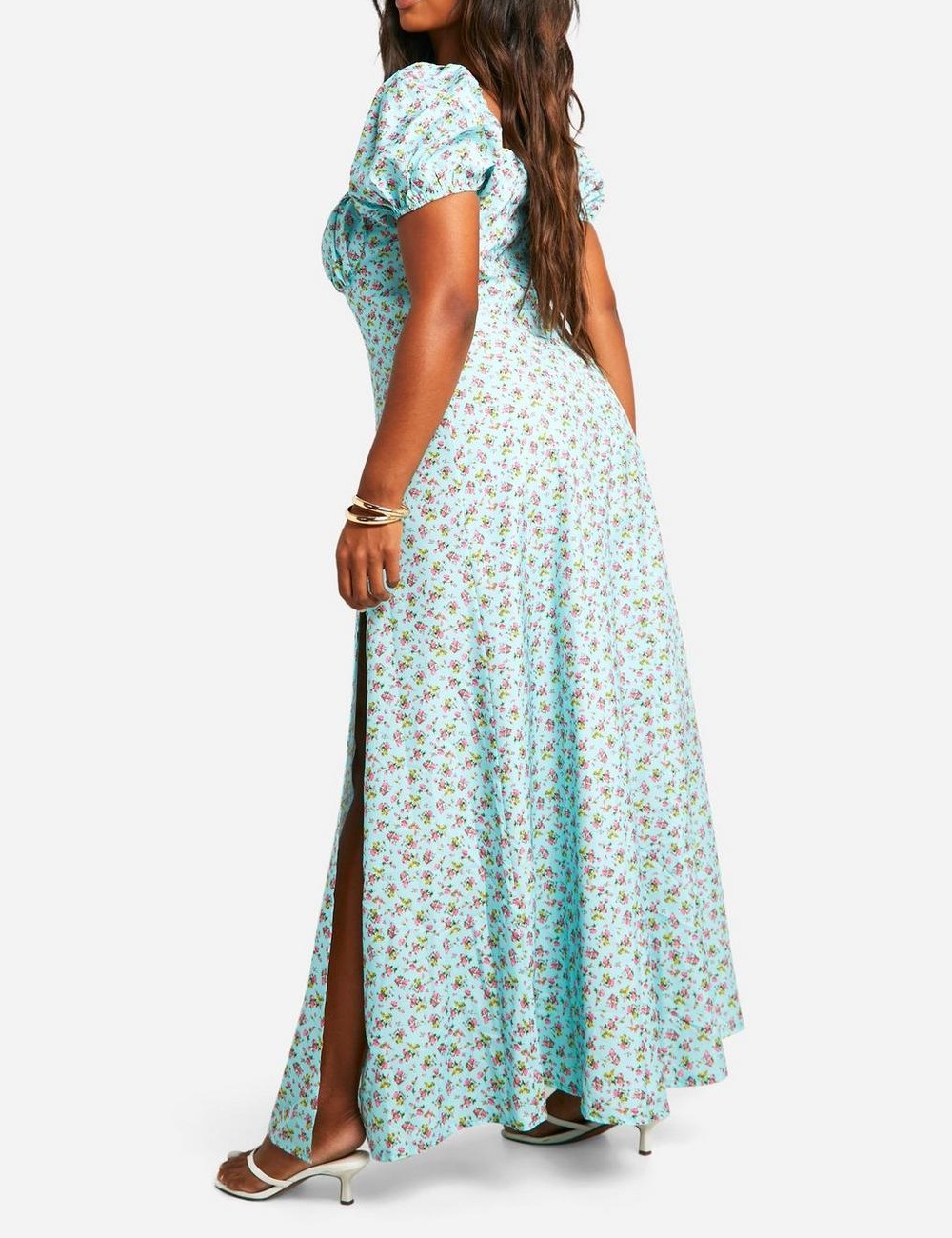 Rochie lunga Boohoo Plus Size, turcoaz - 1 | YEO