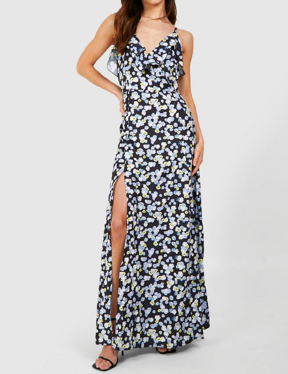 Rochie lunga Boohoo, floral