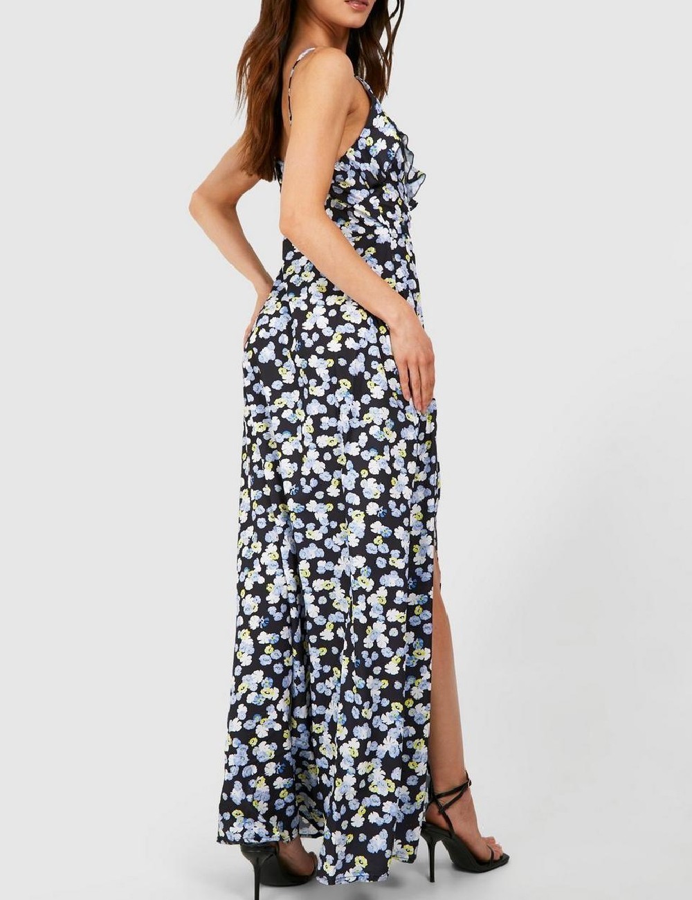 Rochie lunga Boohoo, floral - 1 | YEO