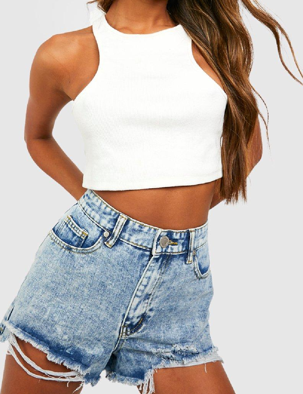 Pantaloni scurti Boohoo, albastru