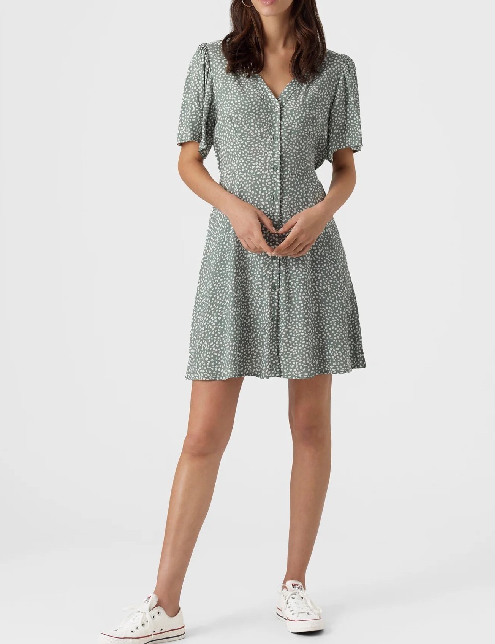 Rochie scurta Vero Moda, verde - 1 | YEO