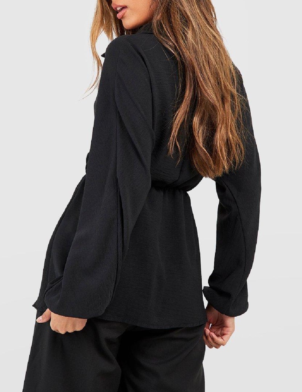 Camasa Boohoo, negru - 1 | YEO