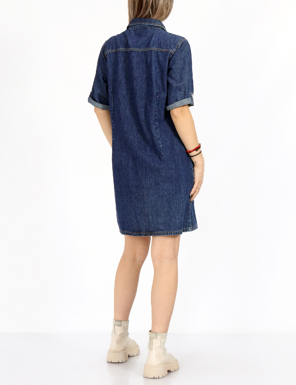 Rochie scurta Jacqueline de Yong, albastru - 1 | YEO