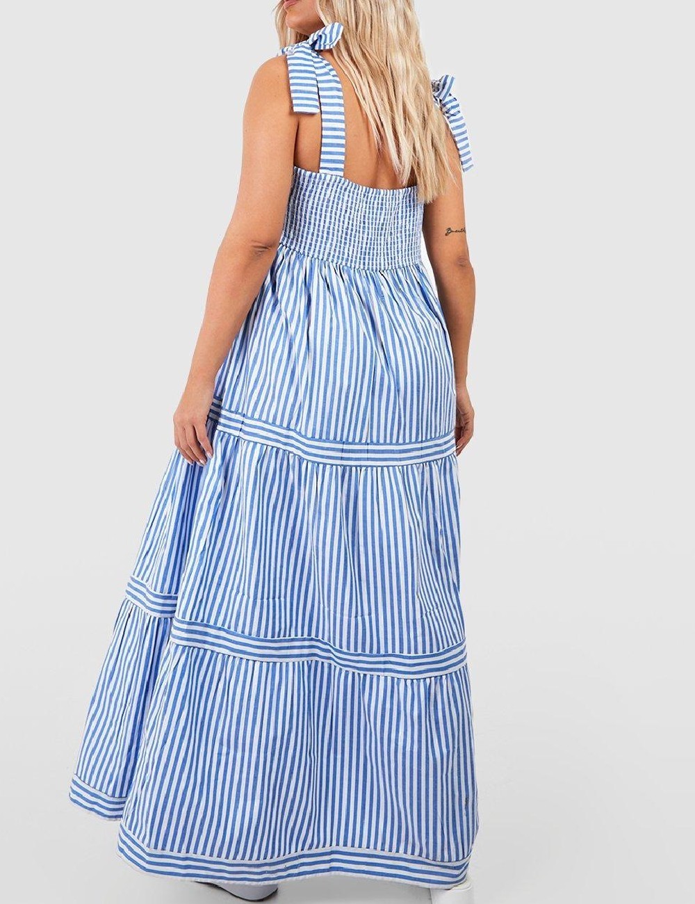 Rochie lunga Boohoo Plus Size, albastru - 1 | YEO
