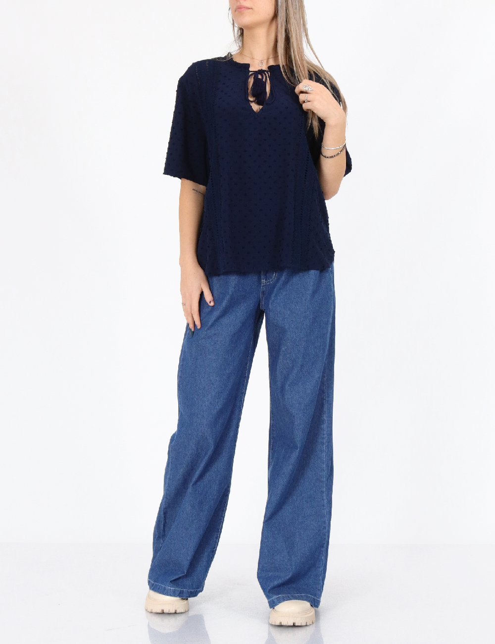 Bluza Jacqueline de Yong, albastru
