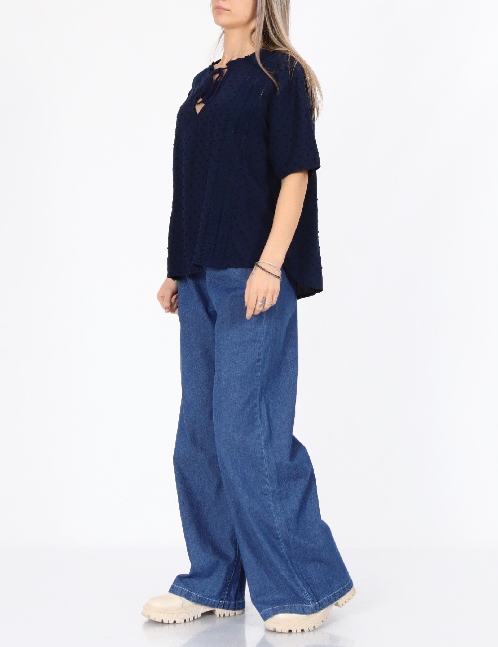 Bluza Jacqueline de Yong, albastru - 1 | YEO