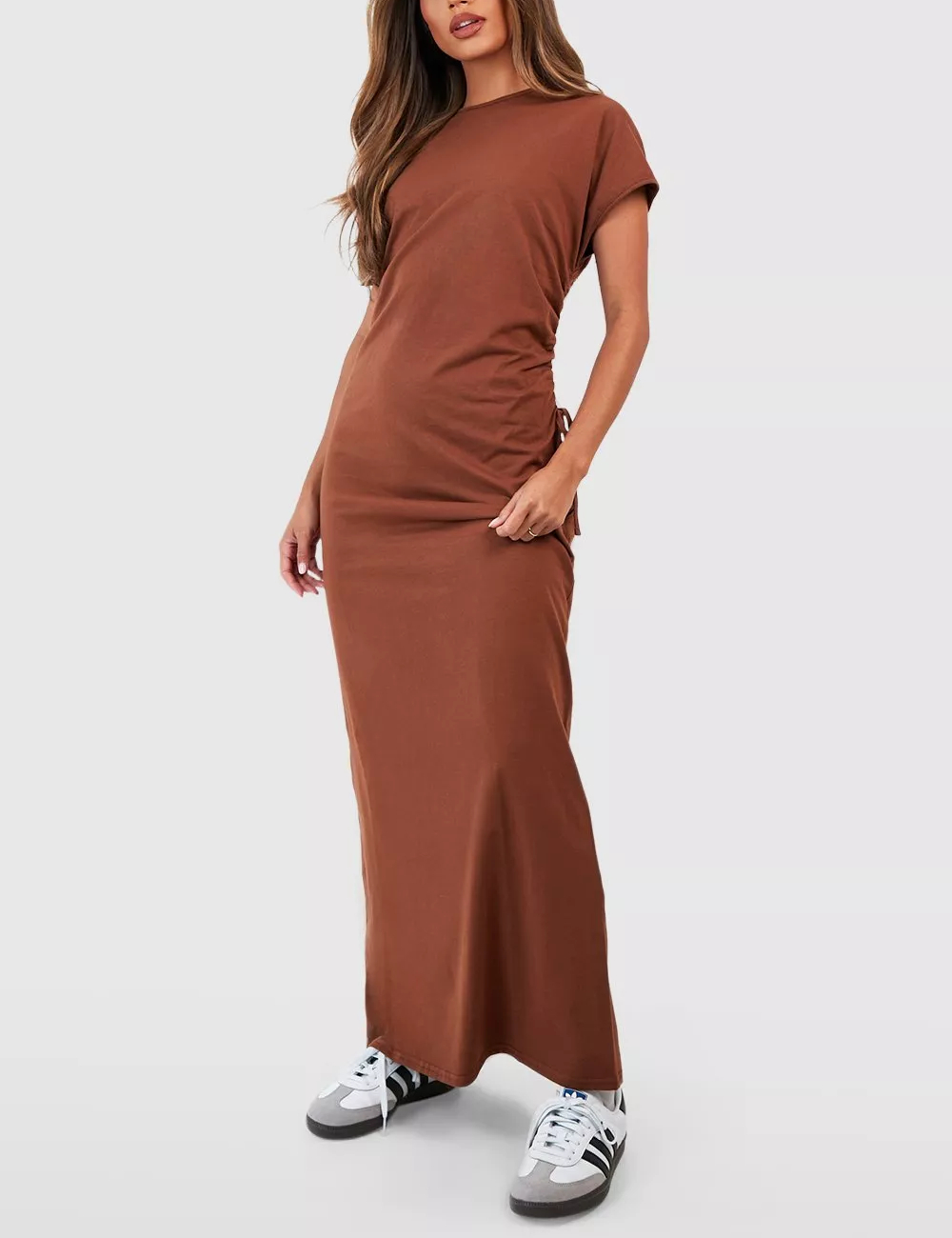 Rochie lunga Boohoo, maro