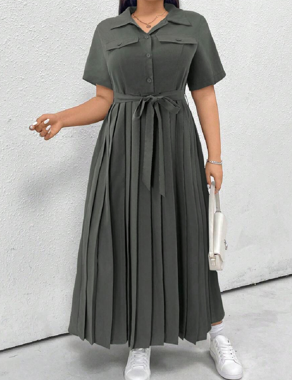 Rochie lunga SHEIN CURVE, gri