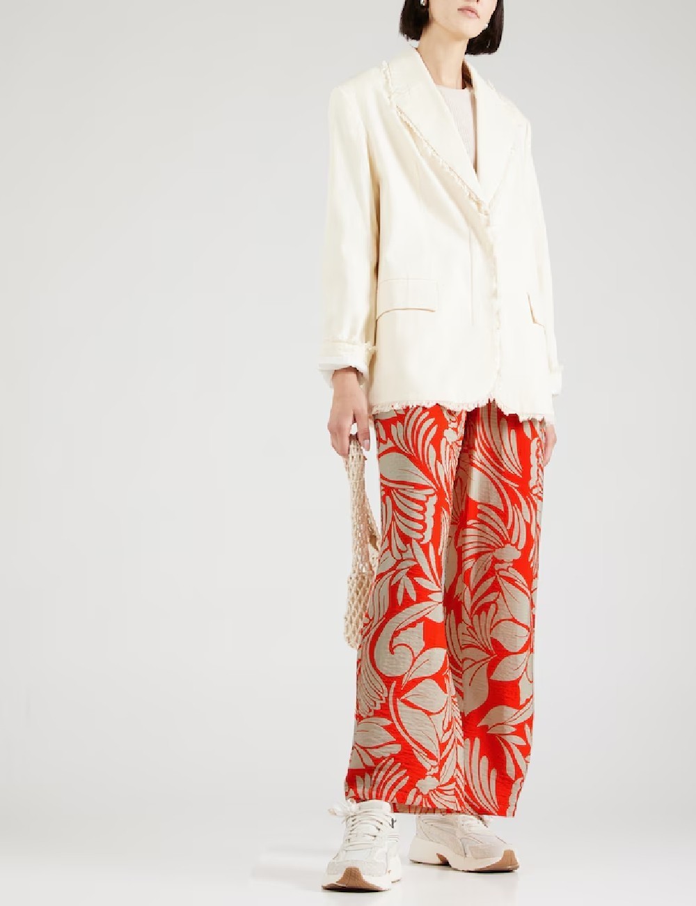 Pantaloni Jacqueline de Yong, rosu - 1 | YEO