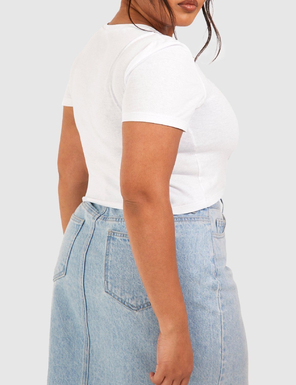 Top Boohoo Plus Size, alb - 1 | YEO