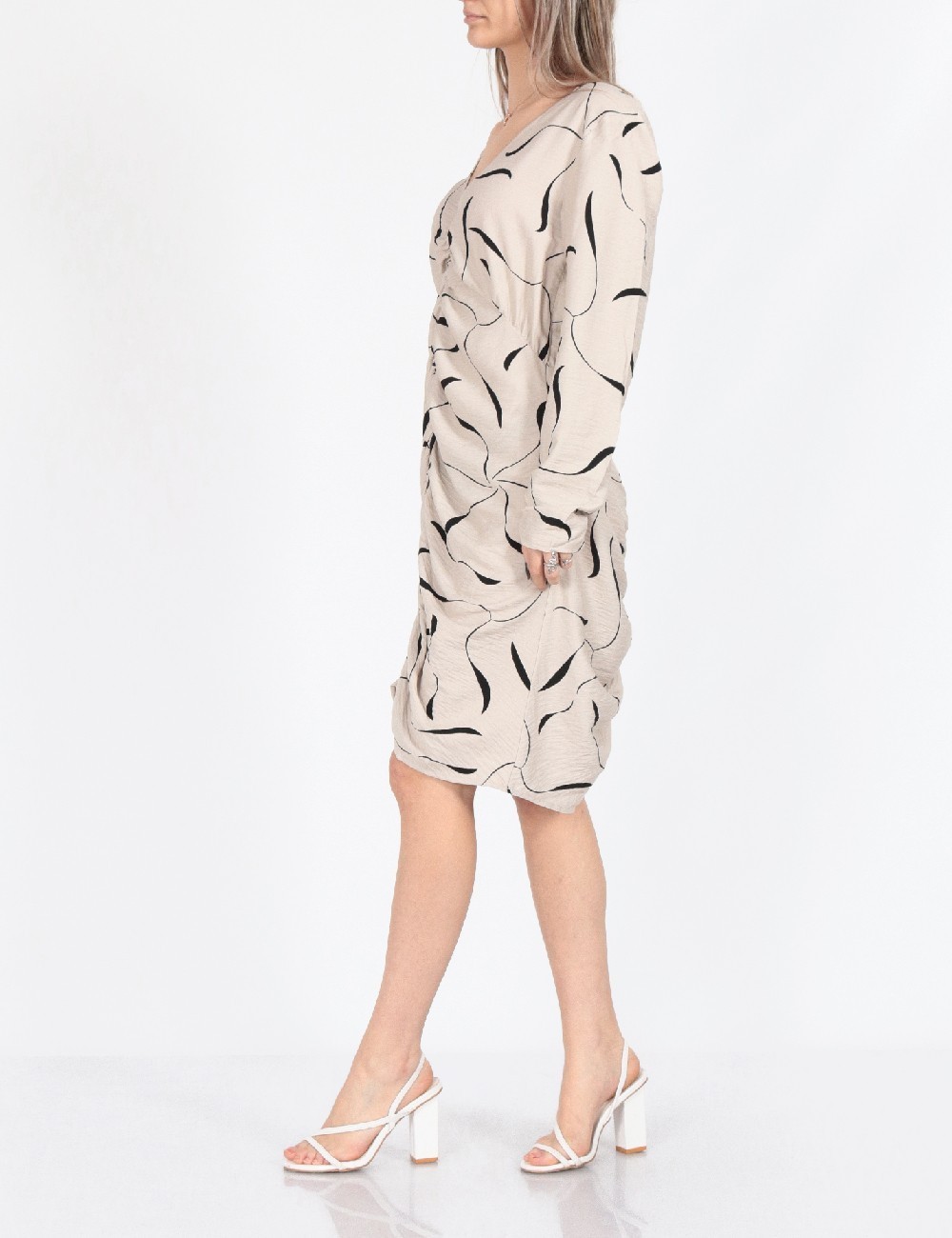 Rochie medie Vero Moda, bej - 1 | YEO