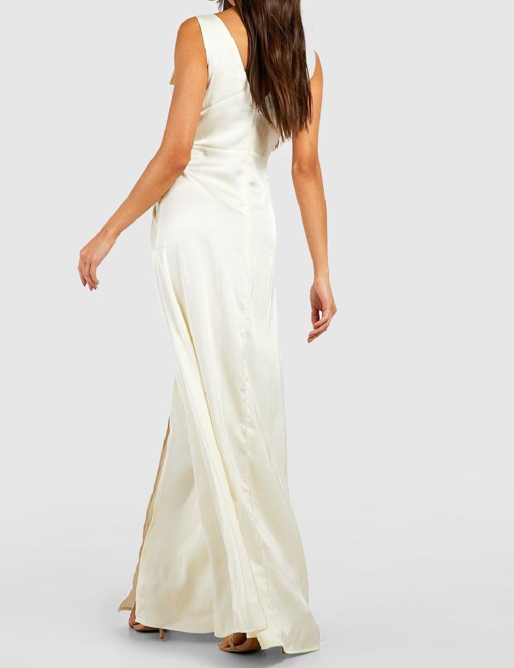 Rochie lunga Boohoo, ecru - 1 | YEO