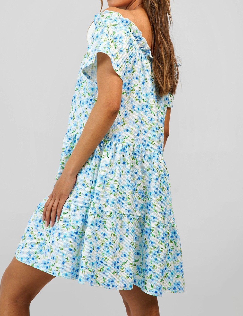 Rochie scurta Boohoo, albastru - 1 | YEO