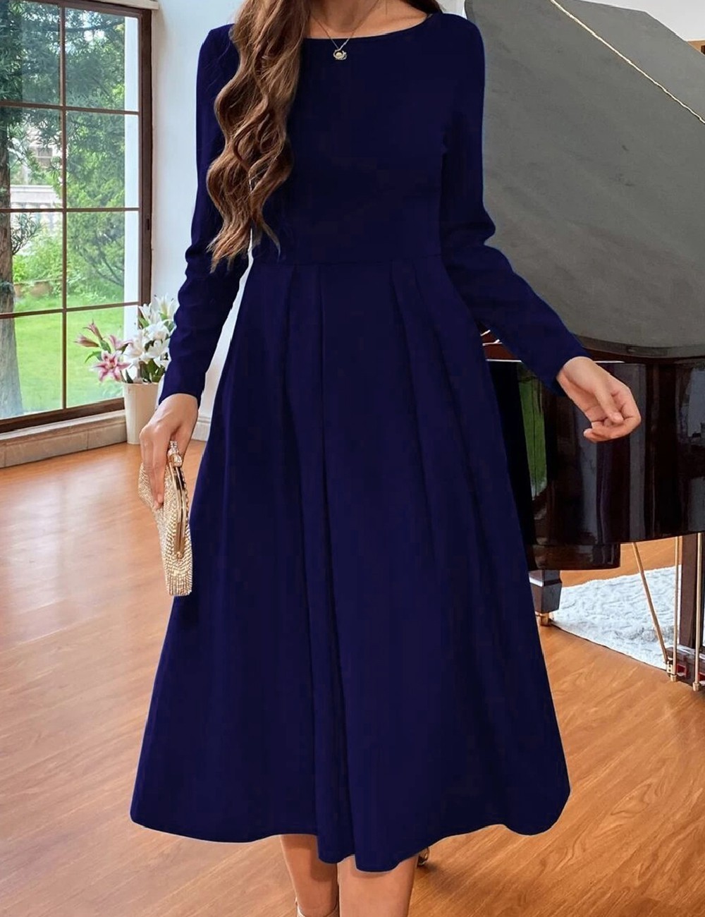 Rochie medie SHEIN, bleumarin - 1 | YEO