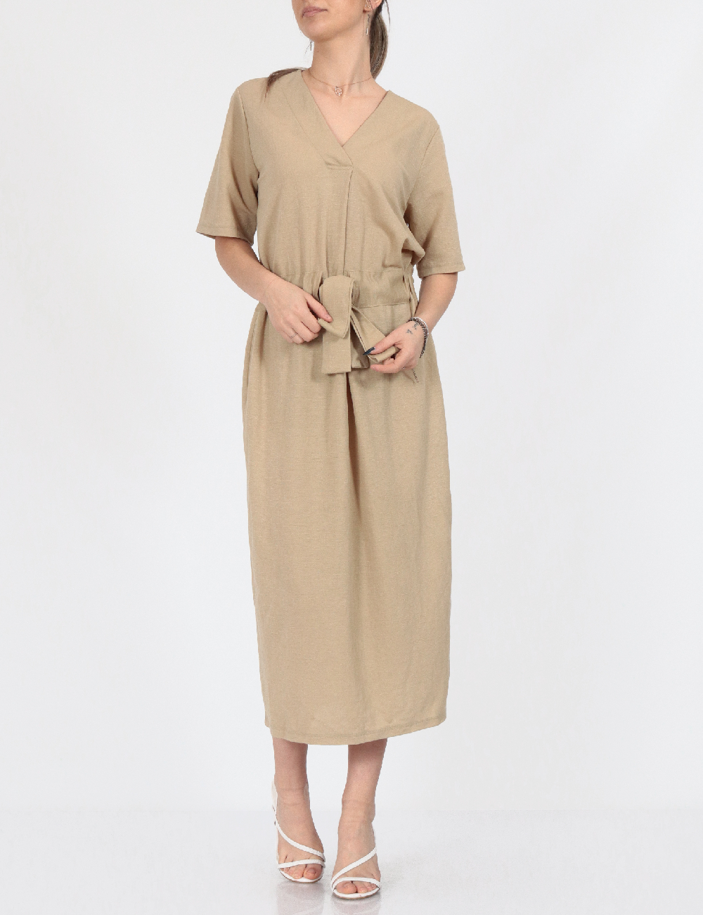 Rochie medie Vero Moda, bej