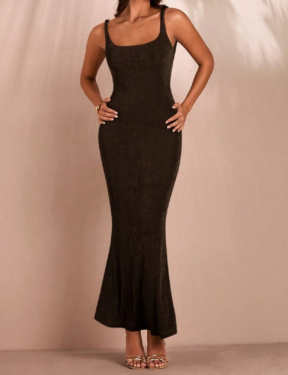 Rochie lunga SHEIN, maro