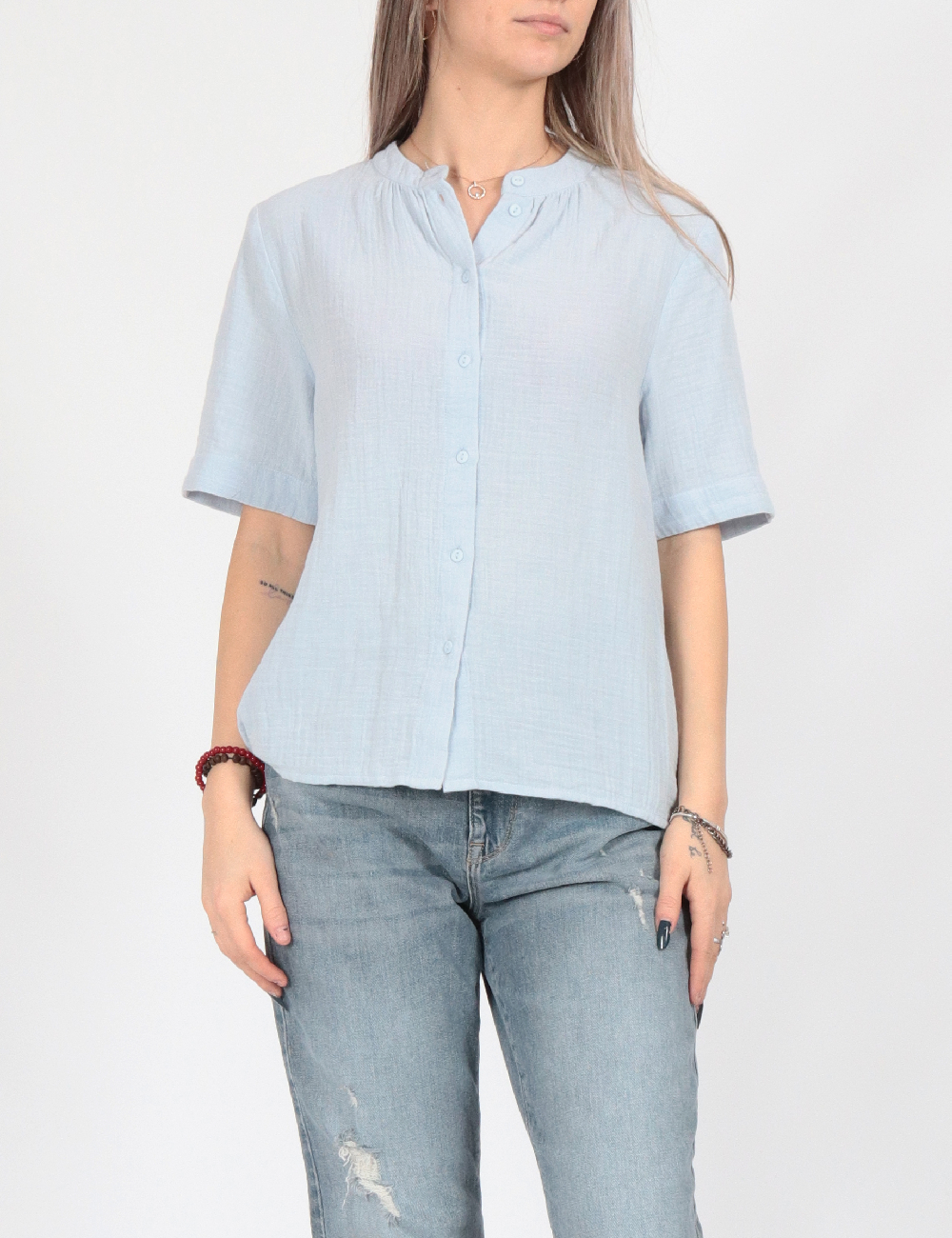 Camasa Pieces, albastru