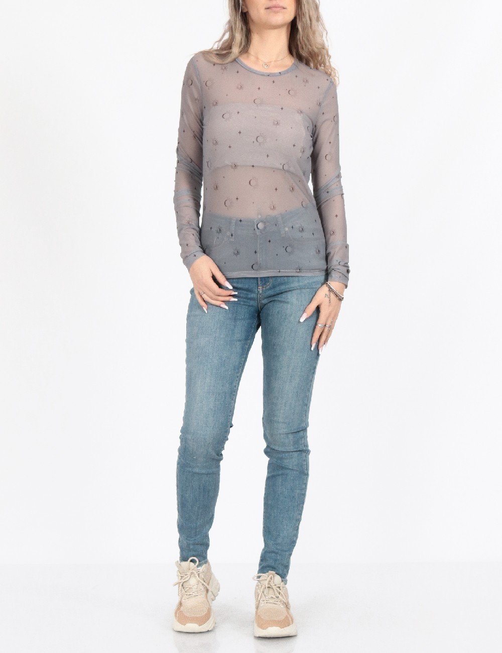 Bluza Noisy May, gri - 1 | YEO