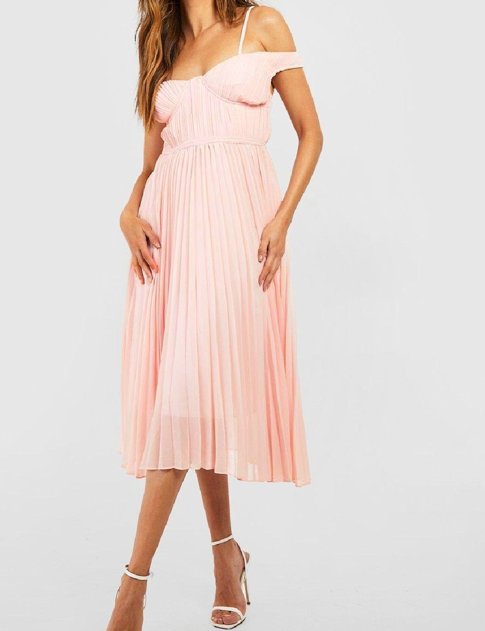 Rochie medie Boohoo, roz - 1 | YEO