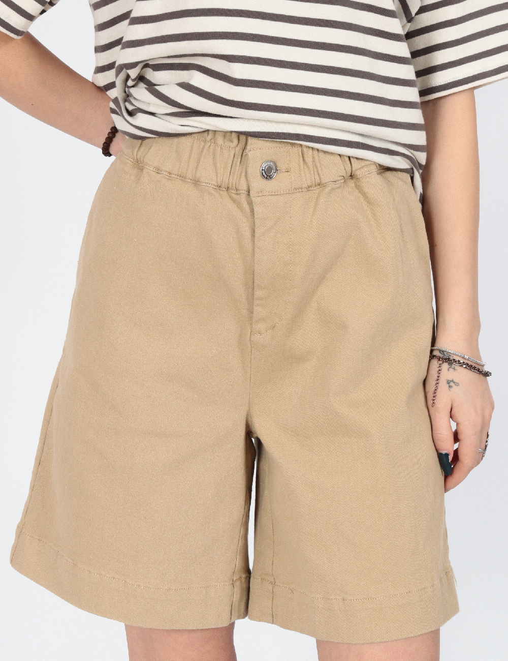 Pantaloni scurti Vero Moda, maro - 1 | YEO