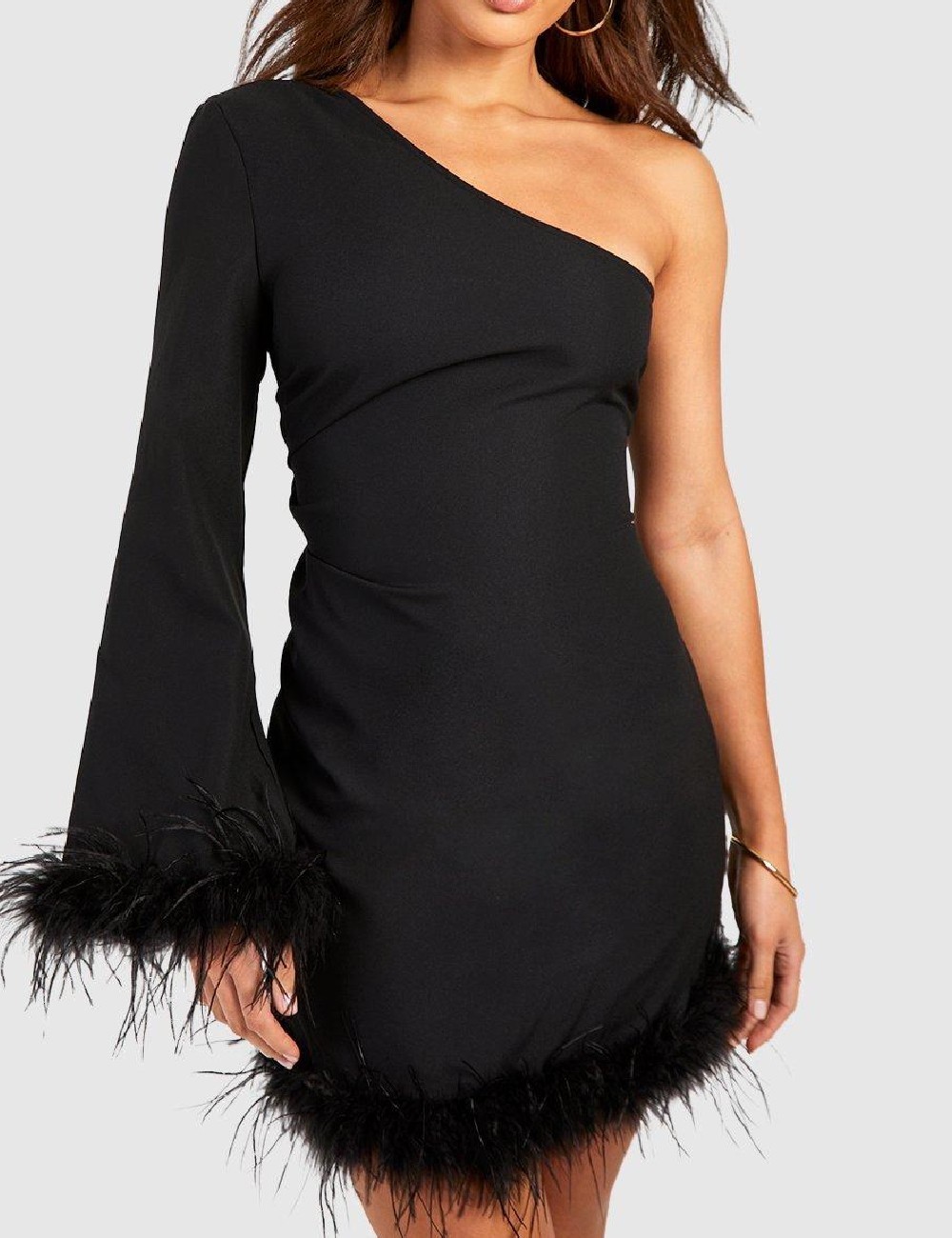 Rochie scurta Boohoo, negru - 1 | YEO